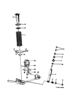 Système de suspension [Suspension avant] Saab SAAB 900 Ressorts et amortisseur, (1986-1989)