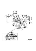 Engine [Inlet and exhaust system] Saab SAAB 900 Intake manifold, (1986-1989) , B201C