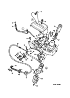 Transmission [Gear box control, autom.] Saab SAAB 900 Gear selector lever, (1994-1998) , A