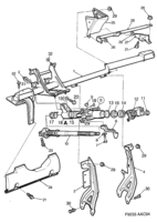 Front wheel suspension [Steering device] Saab SAAB 900 Steering wheel member - Steering column, (1994-1998)