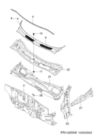 BODY&EXTERIOR [FRONT BODY] Chevrolet Aveo (T200) [GEN] DASH PANEL&COWL  (6150)