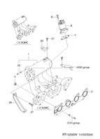 ENGINE [INTAKE&EXHAUST MANIFOLD] Chevrolet Aveo (T200) [GEN] INTAKE MANIFOLD(FAM I SOHC)  (1520)