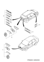 CARROSSRIE&EXTERIEUR [MOULURES] Chevrolet Aveo (T200) [GEN] EMBLEME&INSCRIPTIONS  (6650)