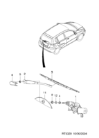 ELECTRICAL EQUIPMENTS [WIPER] Chevrolet KALOS + AVEO (T200) [EUR] BACK WINDOW WIPER  (5320)