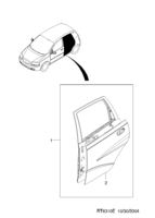 BODY&EXTERIOR [REAR DOOR PARTS] Chevrolet KALOS + AVEO (T200) [EUR] REAR DOOR PANEL  (6310)