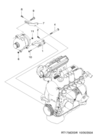 ENGINE [ENGINE ELECTRIC] Chevrolet KALOS + AVEO (T200) [EUR] ALTERNATOR MOUNT(T4)  (1756)