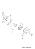 CHASSIS [FRONT SUSPENSION(FWD)] Chevrolet Aveo (T200) [GEN] FRONT KNUCKLE&HUB  (4130)