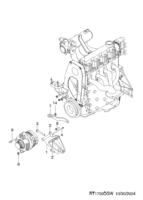 ENGINE [ENGINE ELECTRIC] Chevrolet KALOS + AVEO (T200) [EUR] ALTERNATOR MOUNT(FAM I SOHC)  (1750)