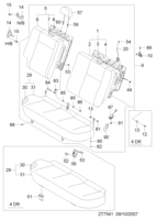 INTERIOR [SEAT&BELT] Chevrolet AVEO (T250/T255) [EUR] REAR SEAT II  (7541)