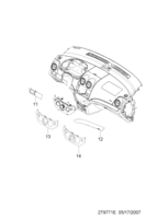 ACESSÓRIO&O.V.M. [ACESSÓRIOS] Chevrolet AVEO (T250/T255) [EUR] PAINEL DE INSTRUMENTOS AGUARDAR E COBERTURA DO AR CONDICIONADO  (9771)