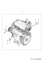 ENGINE [ENGINE COMMON] Chevrolet AVEO (T250/T255) [EUR] ENGINE UNIT(GEN3)  (1119)
