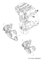 MOTEUR [MOTEUR COMMUN] Chevrolet Aveo (T250/T255) [GEN] SYSTEME DE COURROIE(T5)  (1131)