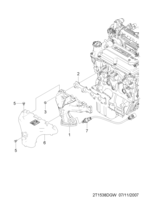 MOTOR [COLECTOR DE ADMISIÓN Y ESCAPE] Chevrolet AVEO (T250/T255) [EUR] COLECTOR DE ESCAPE(T5)  (1538)