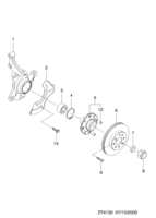 CHASSIS [FRONT SUSPENSION(FWD)] Chevrolet Aveo (T250/T255) [GEN] FRONT KNUCKLE&HUB  (4130)