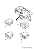 EQUIPEMENTS ELECTRIQUES [PIECES ELECTRIQUES] Chevrolet Aveo (T250/T255) [GEN] SYSTEME AUDIO  (5430)