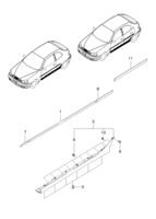BODY&EXTERIOR [MOLDING PARTS] Chevrolet LANOS (T100) [EUR] SIDE BODY MOLDING  (6610)