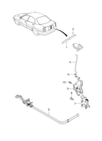 BODY&EXTERIOR [SIDE&REAR BODY] Chevrolet Lanos (T100) [GEN] TRUNK LID LOCK  (6450) (LH)