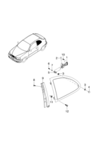 BODY&EXTERIOR [REAR DOOR PARTS] Chevrolet LANOS (T100) [EUR] QUATER WINDOW LOCK  (6360)