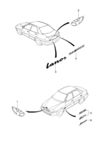 BODY&EXTERIOR [MOLDING PARTS] Chevrolet Lanos (T100) [GEN] EMBLEM&LETTERING  (6650)