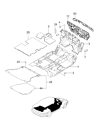 INTERIOR [FLOOR LINING] Chevrolet LANOS (T100) [EUR] FLOOR CARPET  (7610) (LH)
