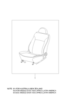 INTERIOR [SEAT&BELT] Chevrolet Lanos (T100) [GEN] FRONT SEAT  (7510) (RH)