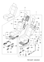 INTERIOR [SEAT&BELT] Chevrolet TACUMA + REZZO (U100) [EUR] REAR SEAT IV  (7543)