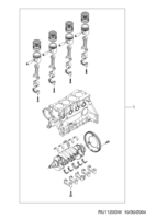 ENGINE [ENGINE COMMON] Chevrolet TACUMA + REZZO (U100) [EUR] SHORT BLOCK(FAM I)  (1120)