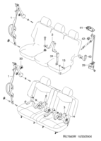INTERIOR [SEAT&BELT] Chevrolet Vivant (U100) [GEN] REAR SEAT BELT  (7560)
