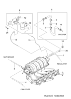 FUEL&ENGINE CONTROL [AIR INTAKE&EXHAUST PIPE] Chevrolet Vivant (U100) [GEN] VACUUM HOSE(FAM I DOHC)  (2451)