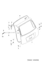 BODY&EXTERIOR [SIDE&REAR BODY] Chevrolet TACUMA + REZZO (U100) [EUR] TAILGATE PANEL II  (6442)