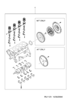 ENGINE [ENGINE COMMON] Chevrolet TACUMA + REZZO (U100) [EUR] SHORT BLOCK(FAM II)  (1121)