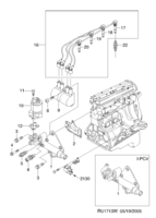 ENGINE [ENGINE ELECTRIC] Chevrolet Vivant (U100) [GEN] IGNITION CABLE(FAM II DOHC)  (1713)