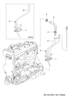 ENGINE [ENGINE BLOCK] Chevrolet TACUMA + REZZO (U100) [EUR] ENGINE OIL VENTILATION(FAM II)  (1241)
