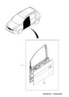 BODY&EXTERIOR [FRONT DOOR PARTS] Chevrolet TACUMA + REZZO (U100) [EUR] FRONT DOOR PANEL  (6210)