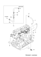 FUEL&ENGINE CONTROL [AIR INTAKE&EXHAUST PIPE] Chevrolet Vivant [GEN] VACUUM HOSE(FAM II DOHC)  (2453)