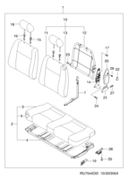INTERIOR [SEAT&BELT] Chevrolet Vivant [GEN] REAR SEAT V  (7544)