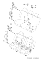 INTERIOR [SEAT&BELT] Chevrolet Vivant [GEN] REAR SEAT BELT  (7560)
