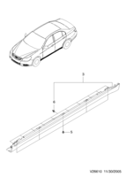 BODY&EXTERIOR [MOLDING PARTS] Chevrolet EPICA (V250) [EUR] SIDE BODY MOLDING  (6610)