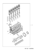 ENGINE [ENGINE COMMON] Chevrolet Epica (V250) [GEN] SHORT BLOCK(XK L6)  (1122)