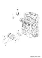 CHAUFFAGE&CLIMATISATION [COMPRESSEUR&CONDENSEUR] Chevrolet EPICA (V250) [EUR] SUPPORT COMPRESSEUR V  (8334)