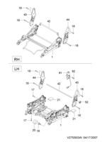 INTERIOR [SEAT&BELT] Chevrolet Epica (V250) [GEN] SEAT GUIDE RAIL  (7530)