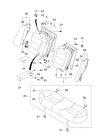 INTERIOR [SEAT&BELT] Chevrolet LEGANZA (V100) [EUR] REAR SEAT II  (7541) (RH)