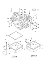 CLUTCH&TRANSAXLE [AUTO TRANSAXLE(ZF14)] Chevrolet Leganza (V100) [GEN] OIL PAN&ACCESSORIES(ZF14)  (3523)