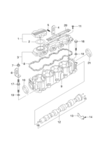 ENGINE [CYLINDER HEAD] Chevrolet LEGANZA (V100) [EUR] CAM SUPPORT&SHAFT(FAM II SOHC)  (1322) (LH)