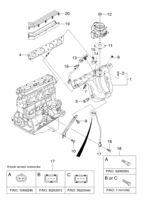 ENGINE [INTAKE&EXHAUST MANIFOLD] Chevrolet LEGANZA (V100) [EUR] INTAKE MANIFOLD(FAM II DOHC)  (1523)
