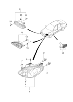 ELECTRICAL EQUIPMENTS [LAMP] Chevrolet Leganza (V100) [GEN] FRONT LAMP  (5110)