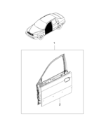BODY&EXTERIOR [FRONT DOOR PARTS] Chevrolet Leganza (V100) [GEN] FRONT DOOR PANEL  (6210)