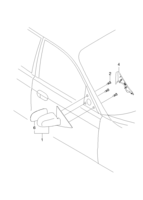 BODY&EXTERIOR [MOLDING PARTS] Chevrolet Leganza (V100) [GEN] OUTSIDE MIRROR  (6630)