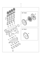 ENGINE [ENGINE COMMON] Chevrolet LEGANZA (V100) [EUR] SHORT BLOCK(FAM II)  (1121)