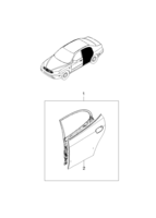 BODY&EXTERIOR [REAR DOOR PARTS] Chevrolet Leganza (V100) [GEN] REAR DOOR PANEL  (6310)